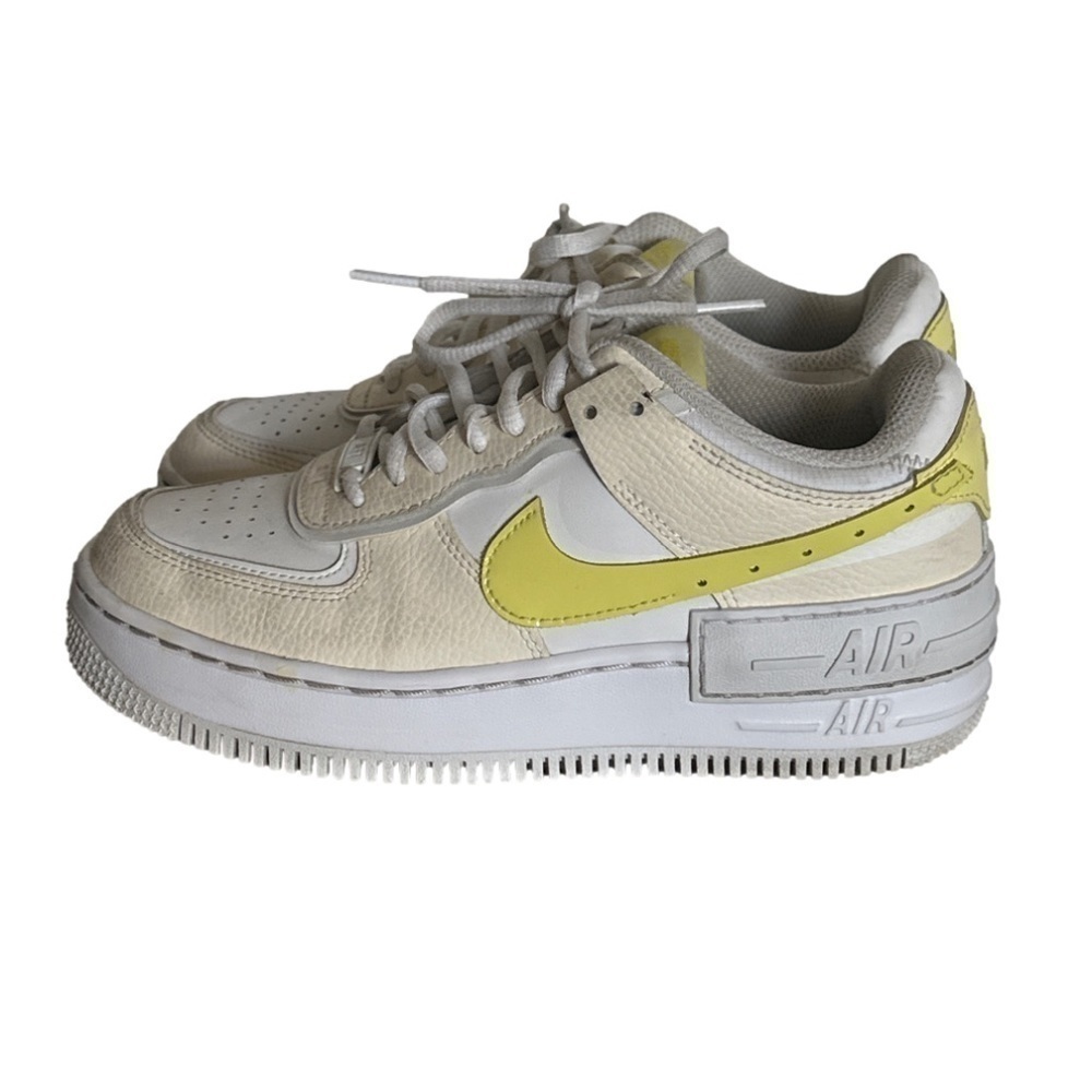 NIKE Air Force 1 yellow, cream and white sneakers women’s size 6.5